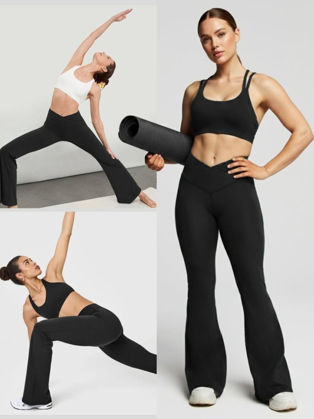 High-Waisted Flare Leggings, Tummy Control Bootcut Yoga Pants for Gym & Casual - Picture 7 of 7